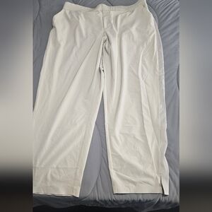 Cream Athleta Brooklyn Mid Rise Ankle Pant